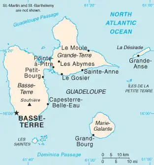 map of Guadeloupe