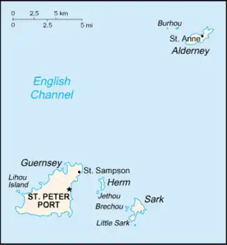 map of Guernsey