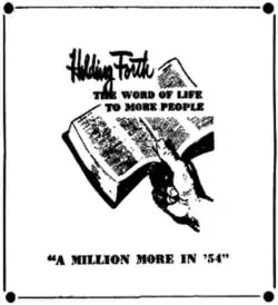 Holding Forth the Word of Life to More People. "A million more in ’54"