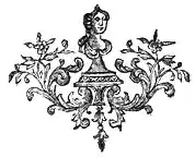 End block from 'Homer's Battle of the Frogs and Mice' by Thomas Parnell published in 1717