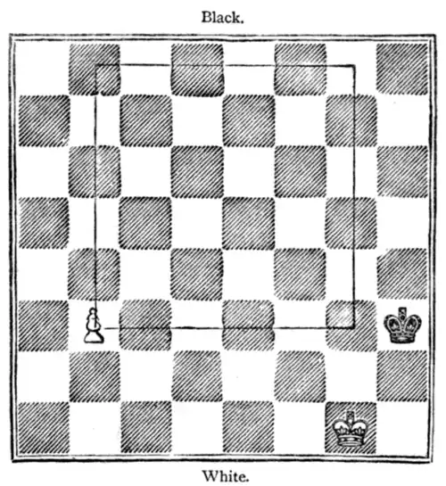 Fig. 14. [Black to Move and Draw.]