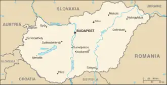 map of Hungary