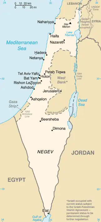 map of Israel