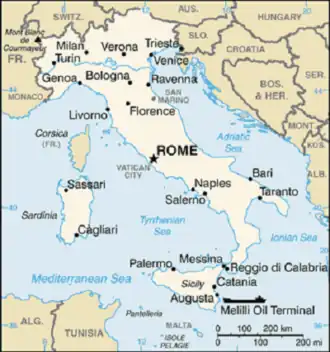 map of Italy