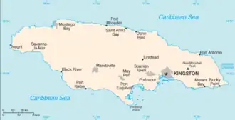 map of Jamaica
