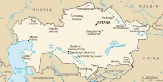 map of Kazakhstan