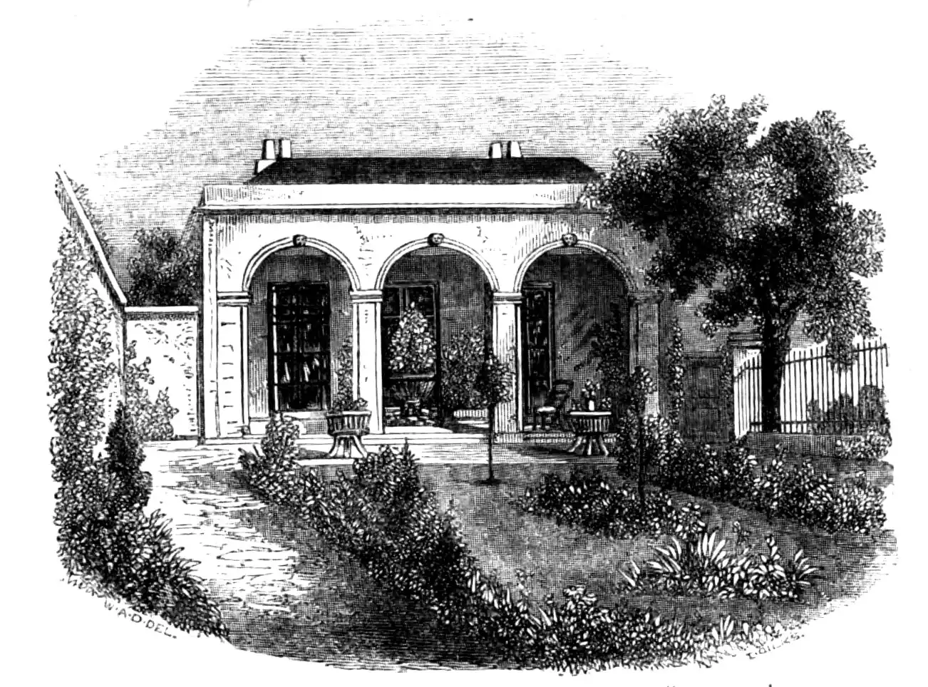 "Kensal Manor House, the residence of the author of 'Rookwood,' 'Tower of London,' etc."