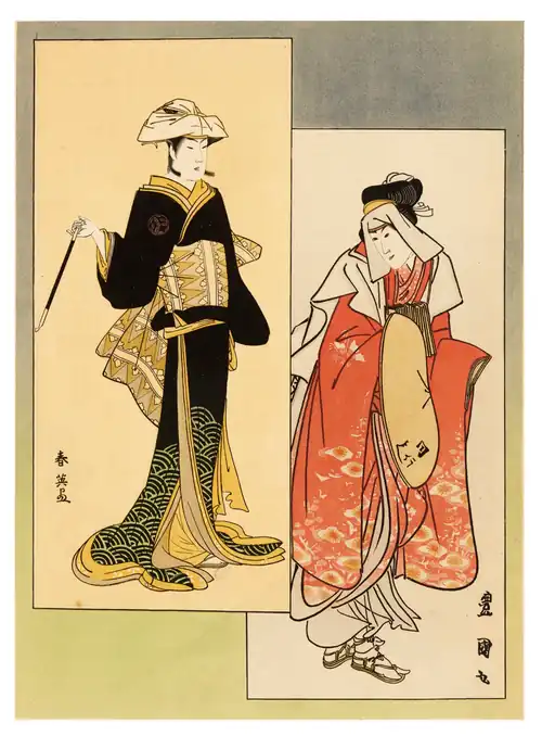 Actors of the late 18th century, by Shun-Yei and Toyokuni.