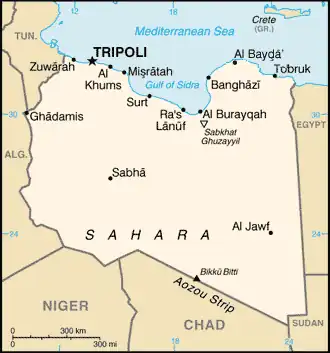 map of Libya