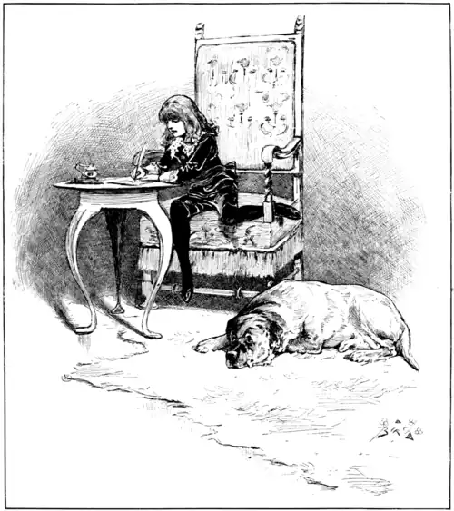 LORD FAUNTLEROY WRITES A LETTER.