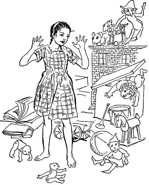 Around the four walls were boxes upon boxes of toys, packed one above another.