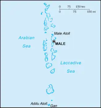 map of Maldives