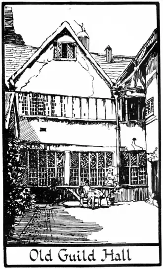 Drawing of the Courtyard of Leicester's Guild Hall
