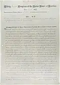 The first page of the Morrill Act.