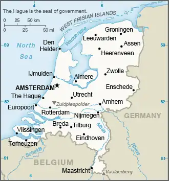 map of Netherlands