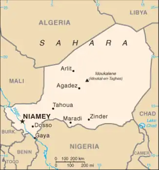 map of Niger