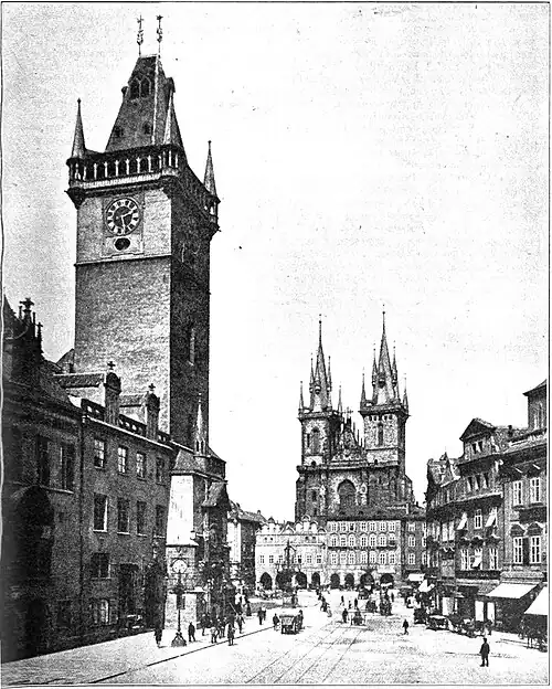 THE HISTORICAL OLD TOWN SQUARE OF PRAGUE.