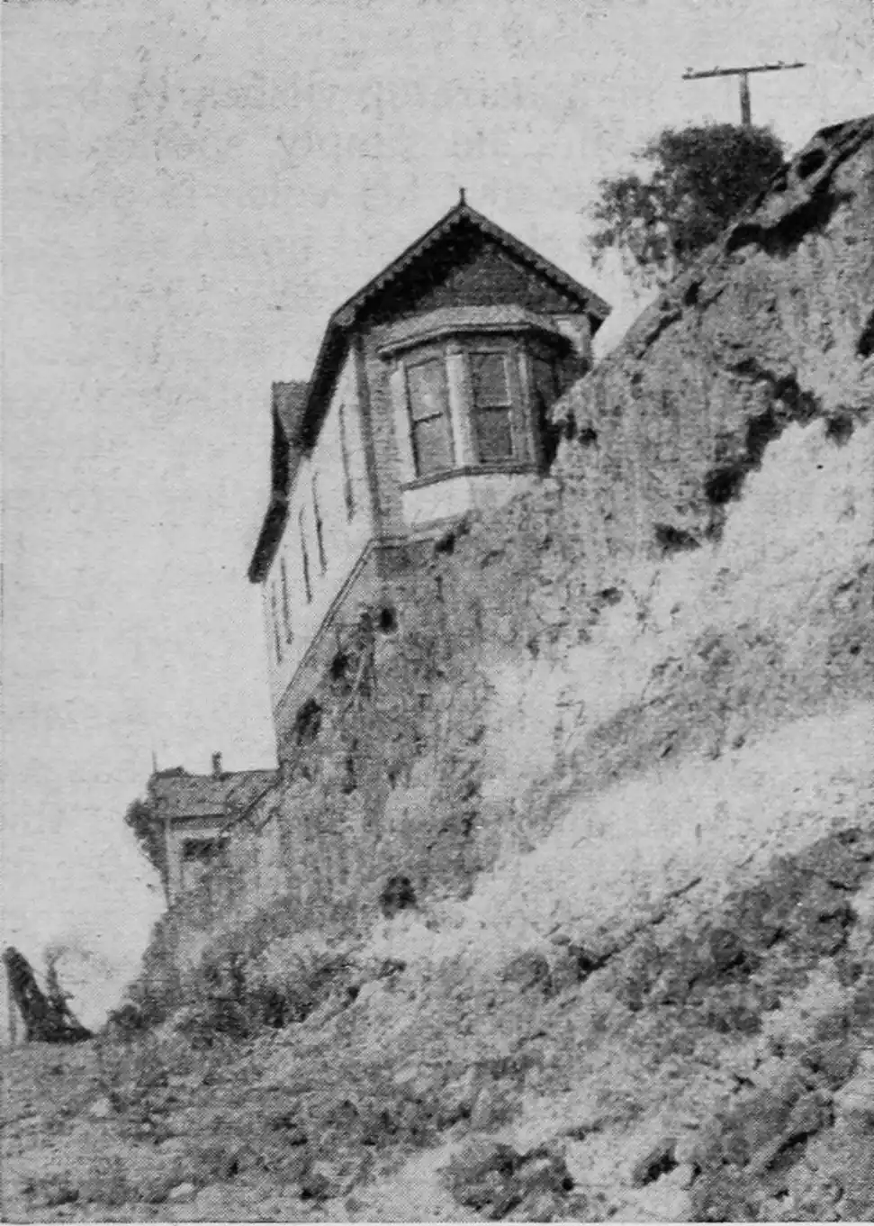 image of an house on the edge