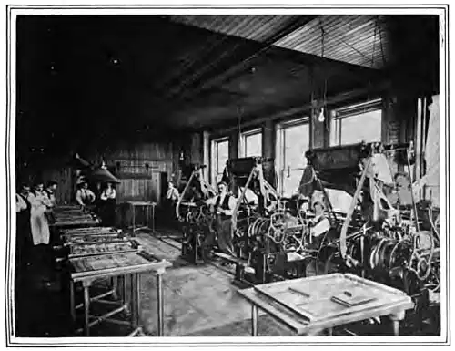 A BATTERY OF LINOTYPE MACHINES.