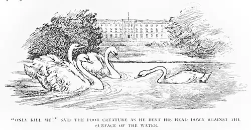 "ONLY KILL ME!" SAID THE POOR CREATURE AS HE BENT HIS HEAD DOWN AGAINST SURFACE OF THE WATER.