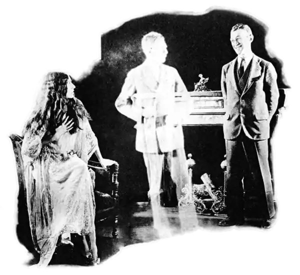 The ghost of a husband approaches his wife and her new man