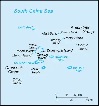 map of Paracel Islands