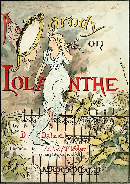 alt=A Parody on Iolanthe. by D. Dalziel Illustrated by H. W. McVickar. The Hatch Lithographic Co. New York.