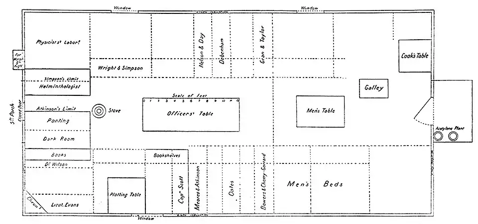Floor plan of a rectangular building