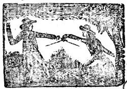 Title page woodcut from 'Six Excellent New Songs', an undated chapbook printed in Edinburgh