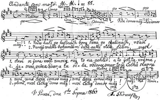 Sheet music for Kde domov můj?