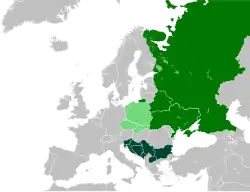 Slavic languages map