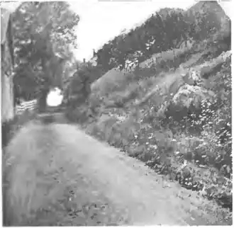 Leading to the edge of a precipice