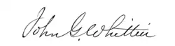 "signature of John Greenleaf Whittier"