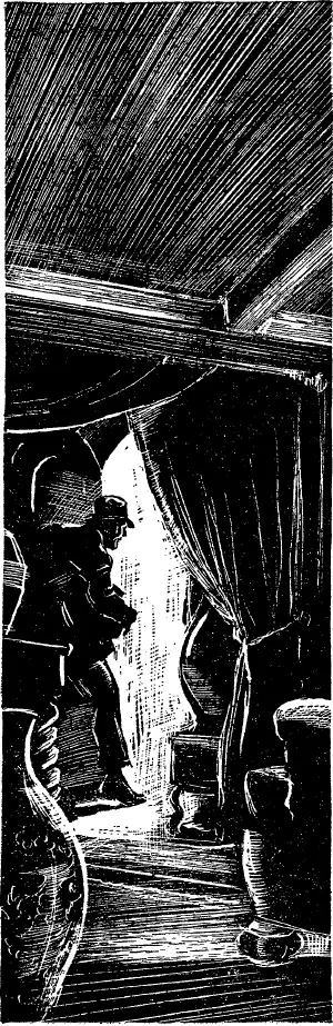 Man leaving darkened room