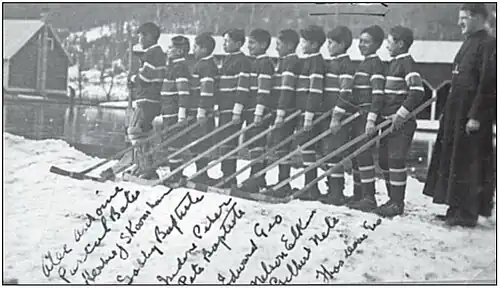 Williams Lake, British Columbia, school hockey team. Museum of the Cariboo Chilcotin.