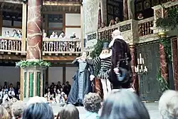 Performance of "The Comedy of Errors" at the restored Globe theatre.
