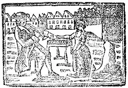 Title page woodcut from 'The Bonny Lassie's Plaidy Awa', an undated chapbook printed in Stirling