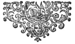 End block from 'The Feminiad' by John Duncombe, printed in 1754