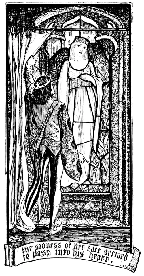 The sadness of her face seemed to pass into his heart.