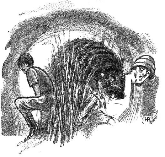Illustration for the story "The Hyena" from Weird Tales