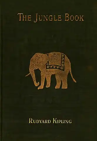 Front cover of 1894 edition of "The Jungle Book" published by The Century Co.