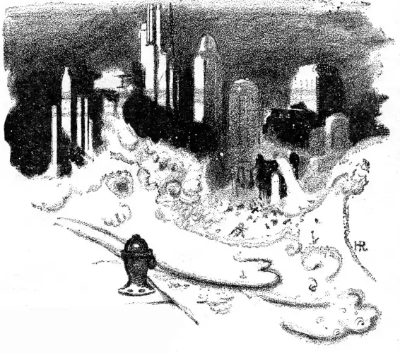 Illustration from "Weird Tales" magazine for the story "The Life-Masters"