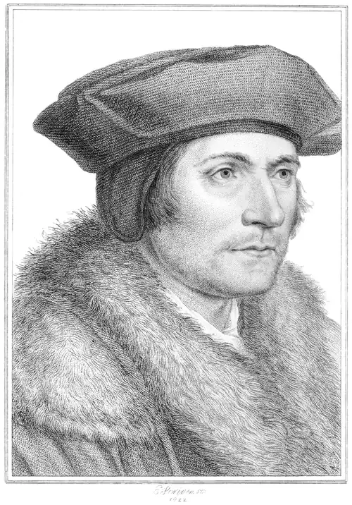 From a ortrait of Sir Henry Moore by Hans Holbein the Younger