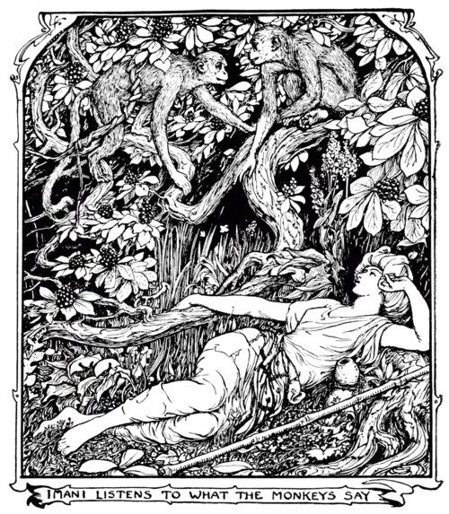 Imani listens to what the Monkeys say