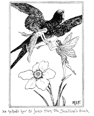 He helped her to jump from the Swallow’s back