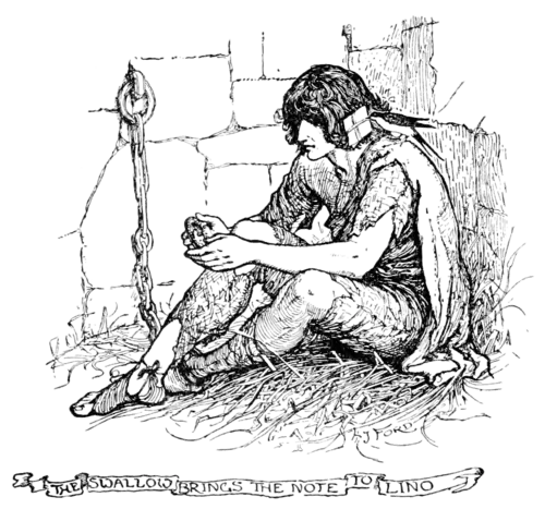 The Swallow brings the Note to Lino