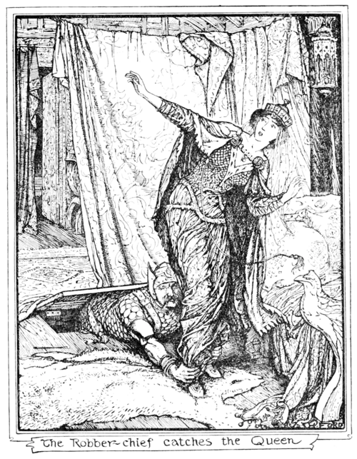 The Robber-chief catches the Queen