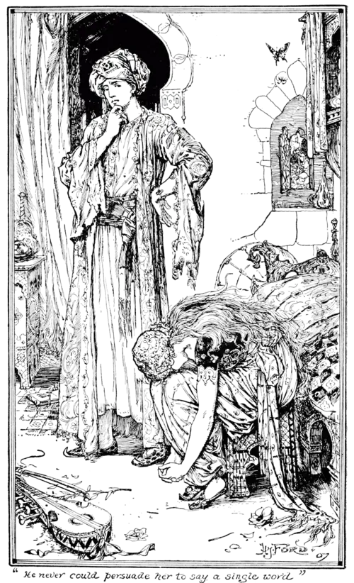 “He never could persuade her to say a single word”