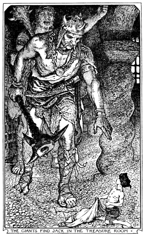 THE GIANTS FIND JACK IN THE TREASURE ROOM
