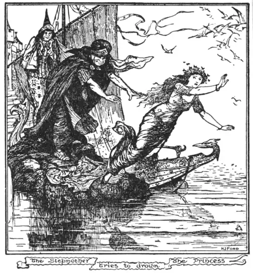 The Stepmother tries to drown the Princess